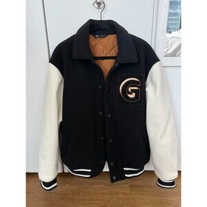 Zara Mens Varsity Bomber Jacket Embroidered "G" Size L
